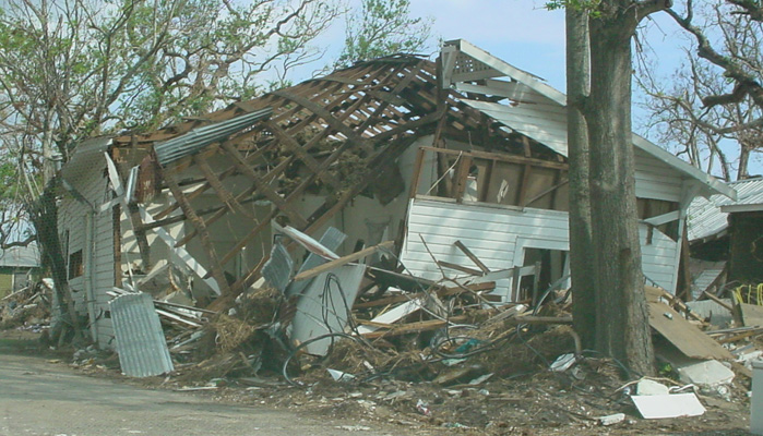 Wrecked Home in Biloxi, Mississippi