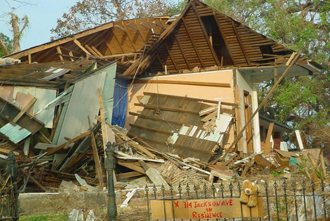 Katrina Contorted Home in South Mississippi