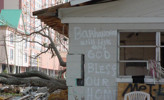 Wrecked East Biloxi Home After Katrina