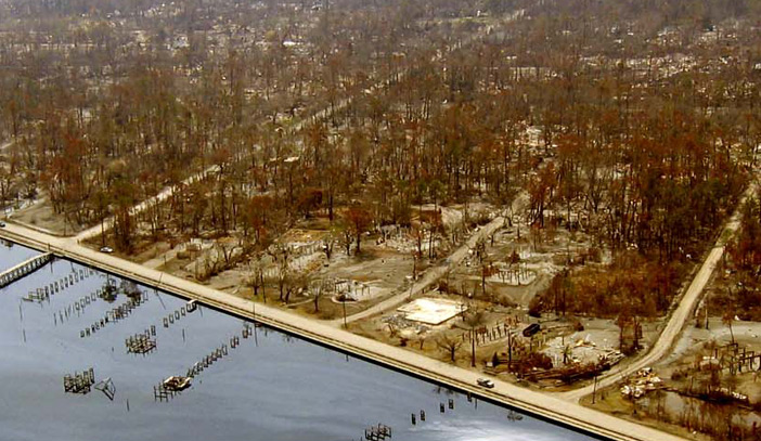 Massive Destruction in Bay St. Louis / Waveland