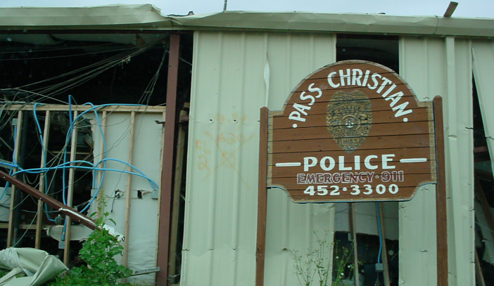 Pass Christian Police Station Destroyed